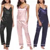 Women's Tracksuits 2022 Sling Spun Silk Pajamas Bathrobe Ladies Summer Home Wear