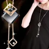 Lange Halsketten Anhänger für Frauen Mode Geometrische Schmuck Collier Femme Kragen Zubehör