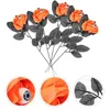 Decorative Flowers Rose Roses Flower Artificial Fake Black Eyeball Decorationbouquetdecorsilk Floral Wedding Stem Realistic Faux Red Gothic