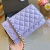 CC Bag Shopping Bags 2022 Retro Classic Mini Dream Fortune Luxury Designer Calfskin Gradient Wallet Chain Quilted Plaid Hardware Cover Buckl