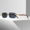 Ретро стиль деревянные женщины солнцезащитные очки прямоугольник Goggle Золотая рама леди мужские очки черные серые прозрачные очки UV400