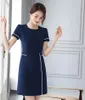 Party Dresses Fashion OL Styles Summer Short Sleeve Professional For Women Business Work Wear Mini Dress Uniforms Vestodis