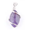 Natural Stone Pendants Reiki Chakra Horse Eye Pendulum For Women Necklace Jewelry Amethysts Aventurine Rose Quartzs Chain 45cm BN322