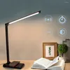 Lampes de table USB Dimmable LED Touch Lamp Chargeur sans fil Desk Reading Night Light