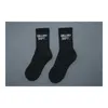 Home Clothing Mens And Womens Sports Socks Street Art Solid Color Cotton Towel Bottom Letters Sock