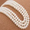 Lange Halskettenlänge 180 cm Perlengröße 9mm Der Schmuck, den Frauen durch natürliche Süßwasserperlen gegeben haben, ist modisch und personalisiert