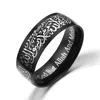 8 mm modna tytanowa stal stalowa Koran Band Pierścienie Muzułmańskie religijne islamskie słowa halal słowa kobiety vintage bague arabski bóg pierścień