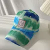 Caps de bola gbcnyier tie-dye chapéu verão fino jovem maré selvagem bordado bordado bordado boné ajustável