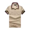 2023SS Italien Herren Designer-Poloshirts mit mehreren Stickereien, modisches Design, gerippte Ärmel, geteilter Saum, Stretch-Poloshirts, Top M-3XL