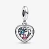 Fam￭lia Globo Spinning Heart Globe Dangle Charms Fit Original European Charm Bracelet 925 Sterling Silver Fashion Women Jewelry Acess￳rios