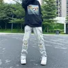 Männer Jeans Streetwear Jean Femme Baggy Breite Bein Denim Für Männer Mann Casual Hosen männer Zerrissene Loch Männliche hosen Herren