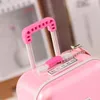 Dekorativa figurer Suitcase Style Music Box Jewelry Storage Rotating Ballerina Girl For Kid Toys Gift