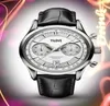 bracelet en cuir de luxe hommes montres 41mm mouvement à quartz mâle horloge montre cadeaux haute qualité cadeau exquis Moonswatch montre-bracelet horloge table
