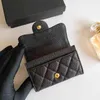 CC-väska Myntplånböcker Mode High-end designerplånbok för damer, dam Svart Rosa högkvalitativ plånbok Ficka Interiörfack Läder Lyxplånböcker