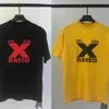 Дизайнерская футболка Balanciagas x буквация печатает бренд мужчина женские футболки передние буквы Женская футболка размером 4xl 5xl Случайная футболка с большой половиной рукава Black 22AA
