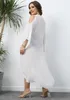 플러스 사이즈 여성 비치 드레스 맥시 트렌드 스타일 비키니 커버 업 흰색 크로 셰 뜨개질