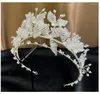 Headpieces Brud Crown Headpiece Super Fairy Atmosphere Crystal Hair Hoop Princess Modeling Pography Wedding Diamond Accessories