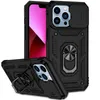 Shockproof Phone Cases For iphone 14 Pro Max 13 12 Mini 11 Xs Max Xr X 7 8 SE 2022 Push Window Ring Stand Holder Protective Shell