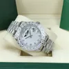 Orologi con diamanti bicolore President 43mm 118239 118388 bianco perla Dail Movimento automatico in acciaio inossidabile Orologio meccanico da uomo Orologi da polso da uomo