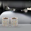 Interior Decorations Universal Crystal Rhinestone Car Seat Headrest Ring Collars Decor Charms Diamond Bling Accessories For Women Girls