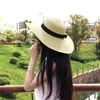 Wide Brim Hats Summer Sun For Women Large With Ribbons Bow Beach Hat Cap Ladies UV Protect Chapeu Feminino