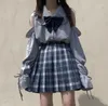 Женские блузки без японских сладких сладких рубашек с длинными рукавами мягкая девушка Lolita с свободным топом без бретелек