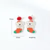 Mignon balancent boucles d'oreilles de noël acrylique boucle d'oreille chaussettes bouteille de vin noël décorations de noël cadeaux pour femmes filles