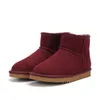 Mulheres curtas mini botas de neve shearling bootie casual macio confortável pele de carneiro manter botas quentes sapatos com caixa cartão saco para o pó lindos presentes