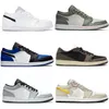 Casual Shoes High Quality Jumpman 1s Low Panda 1 Mens Basketball Shoes Fragment University Blue Light Smoke Grey Designer Trainer I01