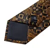 Bow Ties Wedding Men Tie Gold Black Paisley Fashion Designer Business Drop Dibangu Groom Kravat SJT-7298