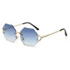 Nya åttkantiga diamantklippta solglasögon och europeiska och amerikanska trendsolglasögon DF S109