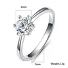 Cluster Rings Real 925 Sterling Silver Engagement Ring Female Luxury Small Lab Diamond Solitaire Wedding For Women Fashion Jewelry