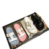 Top Quality Candy Color Leisure Slippers Designer Leather Buckle Latch Fashion Sandals Beach Shoes Flip-Flops Luxury Womens Fashion Slipper With original box