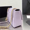 Bolsa CC Bolsas de compras 22ss Aba Crossbody Candy Color Premium Couro Couro Clássico Diamante Tecido Acolchoado Ajustável Corrente Ombro Famosa