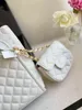 CC Bag Shopping s Bolsos de cuero de vaca de alta calidad con moneda Bolso de hombro para mujer Bolso bandolera para mujer Bolsos con solapa Elegante Vintage H