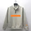 Hoodie Designer Üst düzey Orijinal Sweater Fermuar Tide Marka Gevşek Sis High Street Avrupa ve Amerikan İnce Kadife Bahar Giysileri Sweatshirt