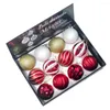 Decoración de fiestas 12pcs bolas de árbol de navidad colmeninos coloridos naves de Navidad