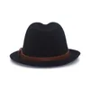 Trilby Jazz Top Hat Женщины почувствовали, что шляпы Fedora Men Small Brim Cap Женские федоры Зимние мужские кепки на вечеринке Рождество