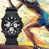 Zegarek na rękę cyfrowy zegarek biznesowy kwarcowy pasek nylonowy podwójny zegar czasowy luksusowe prezenty sportowe Montre homme