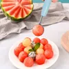 2 in 1 dual-head fruit schep keukengereedschap roestvrijstalen meloen schep baller snij mes fruit graven ijs lepel snijgadgets