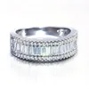 Volledige diamant vierkante zirkoon ring mode dames perzik hart diamanten trouwring cadeau sieraden