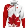 Herrtröjor plstar kosmos 3dprint canada flagga nationell kultur land fantastiska hajuku streetwear roliga unisex hoodies/sweatshirt/zip q-6