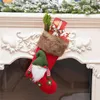 UPS Christmas Stocking Candy Socks Calzini regalo lavorati a maglia Decorazione natalizia Babbo Natale Calze Rudolph 3 stili