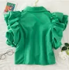 2022 Blusas De Mujer Летние рубашки Женская одежда Элегантные блузки Женская винтажная рубашка с пышными рукавами Корейская блузка Модные укороченные топы