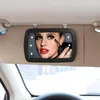 Interior Accessories LED Lighted Clip On Sun Visor Vanity Mirror Car Automobile Black Light Cover Touch Switch Makeup Universal Parts