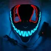 UPS LED Halloween Party Mask Luminoso Glow In The Dark Anime Cosplay Maschere