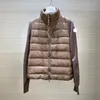 디자이너 여성 다운 재킷 자수 배지 숙녀 코트 패션 패션 가벼운 니트 탑 의류 레이블 완료