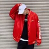 Herrjackor streetwear bomberjacka m￤n trevlig man japan stil baseball och rockar hip hop college vintage vindbrytare