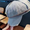 Berets Trend Exquisite Retro Literary Octagonal Hat Fashion Washed And Wild Frayed Cool Beret High Quality Men's Women's Cap