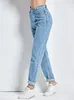 Women's Jumpsuits Rompers Harem Pants Vintage High Waist Jeans Woman Boyfriends Full Length Mom Cowboy Denim Vaqueros Mujer 220902